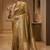 Olive zari silk blend designer banarasi saree