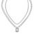 White fancy two necklace set pearl crystal studded festive casual