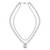 White fancy two necklace set pearl crystal studded festive casual