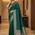 Green zari silk blend designer banarasi saree