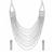 White fancy layered necklace earrings cz studded festive evening