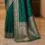Green zari silk blend designer banarasi saree