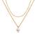 White two layer fancy necklace pearl studded festive casual wear jewelry for women