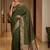 Green zari silk blend designer banarasi saree