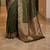 Green zari silk blend designer banarasi saree