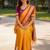 Yellow woven design zari art silk kanjeevaram saree