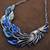 Splendid statuesque blue colour necklace earring set