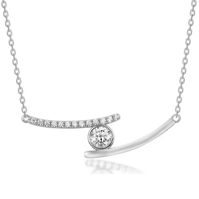 Solitaire pendant chain crystal studded casual daily wear jewelry for women