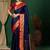 Blue woven design kashida art silk kanjeevaram saree