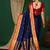 Blue woven design kashida art silk kanjeevaram saree