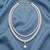 White layered two layer necklace pearl studded festive casual wear jewelry for women