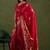 Pink floral woven design zari saree