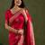 Pink floral woven design zari saree