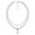 White layered two layer necklace pearl studded festive casual wear jewelry for women