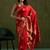 Red woven design zari saree