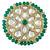 Kundan & beads studded ethnic green finger ring fashion jewellery for women
