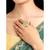 Kundan & beads studded ethnic white finger ring fashion jewellery for women