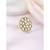 Kundan & beads studded ethnic white finger ring fashion jewellery for women