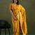 Yellow woven design zari saree