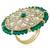 Kundan & beads studded ethnic green finger ring fashion jewellery for women