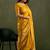 Yellow woven design zari saree