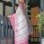 Pink women  linen sarees
