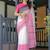 Pink women  linen sarees