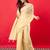 Peach solid mysore silk saree with woven design zari border