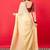 Peach solid mysore silk saree with woven design zari border