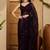 Purple sequinned heavy work saree
