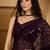 Purple sequinned heavy work saree