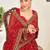 Red bandhani sequinned  georgette bandhani saree