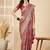 Pink ethnic motifs silk blend banarasi saree