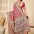 Pink ethnic motifs silk blend banarasi saree