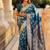 Blue woven design zari kanjeevaram saree