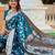 Blue woven design zari kanjeevaram saree