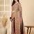 Brown woven design silk blend banarasi saree
