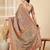 Brown woven design silk blend banarasi saree