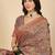 Brown woven design silk blend banarasi saree