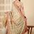 Cream woven design silk blend banarasi saree