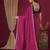 Pink women floral embroidered  chiffon beads and stones saree