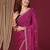 Pink women floral embroidered  chiffon beads and stones saree
