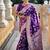 Violet woven design zari kanjeevaram saree
