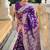 Violet woven design zari kanjeevaram saree