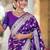 Violet woven design zari kanjeevaram saree