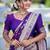 Violet woven design zari kanjeevaram saree