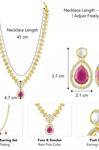 Women's necklace earrings set contemporary jewelry for women