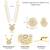 Women's kundan & beads studded necklace round earrings jewelry set for women