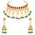 Faux ruby kundan & beads studded necklace earrings set jewelry for
