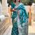 Blue murti ethnic motifs woven design zari kanjeevaram saree